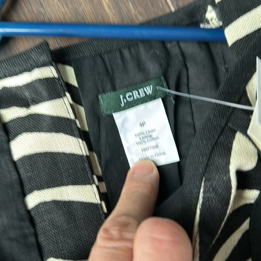 J Crew zebra print linen shift dress 4P - Picture 3 of 9